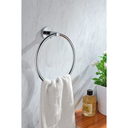 Anzzi Caster Towel Ring in Polished Chrome AC-AZ005